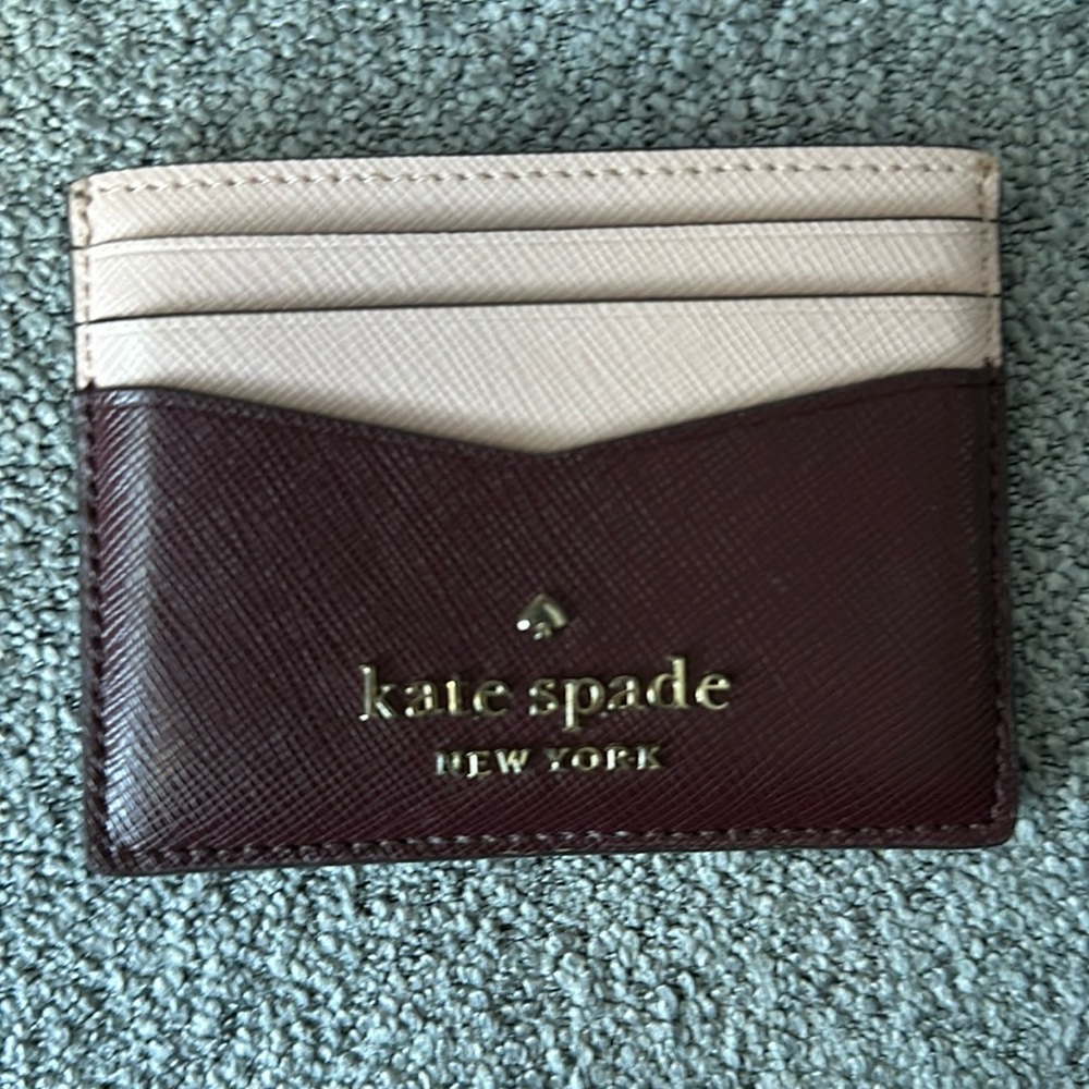 Kate Spade Maroon and Pink Card holder